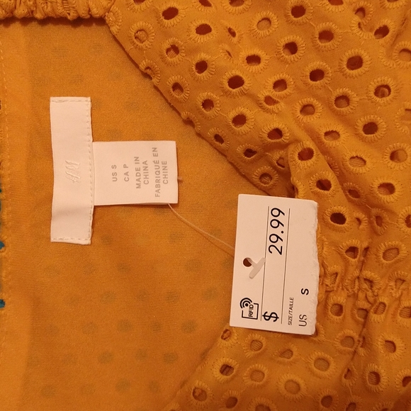 H&M mustard short top Sz S - Picture 7 of 8